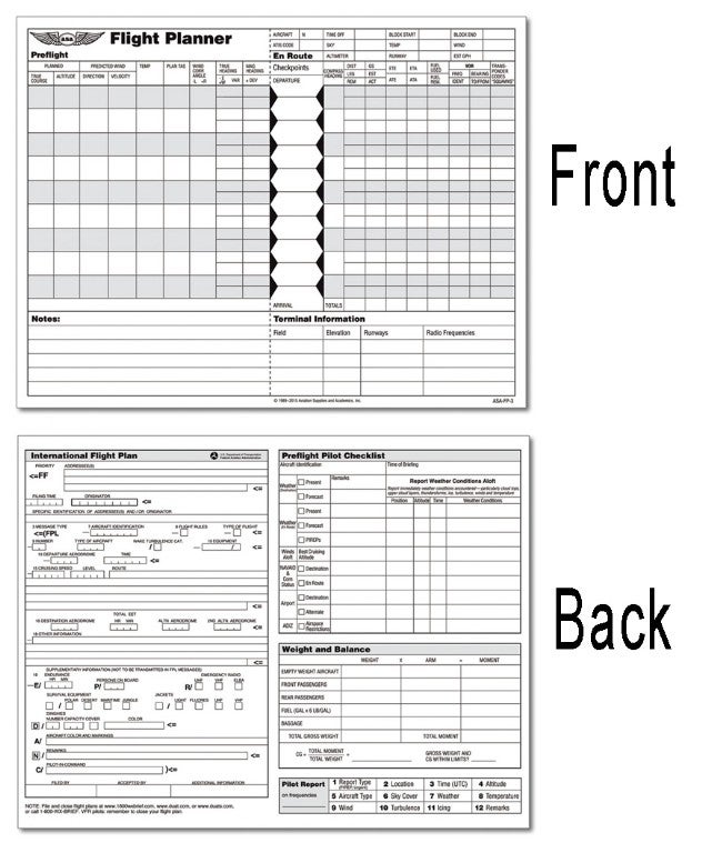 FLIGHT PLANNING SHEETS | North Star Aviation